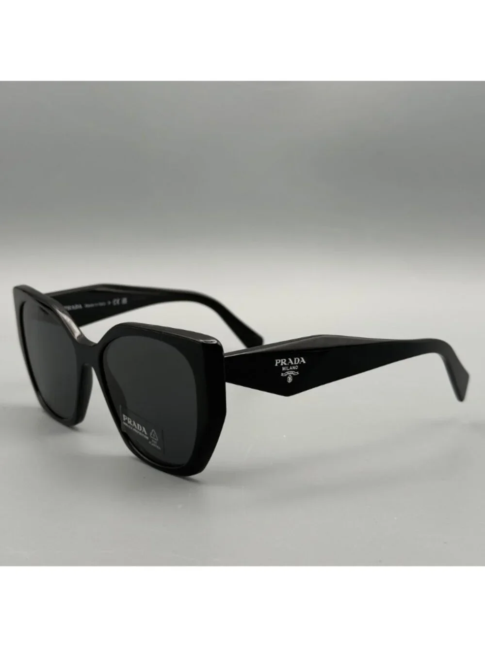 Prada PR 19ZS 1AB5S0 Sunglasses Black Dark Grey Lens 55 17 145 3N - Picture 2 of 13